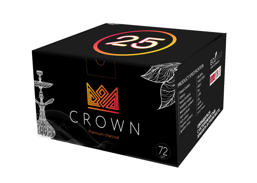 Уголь Crown Big 72 (25х25х25)