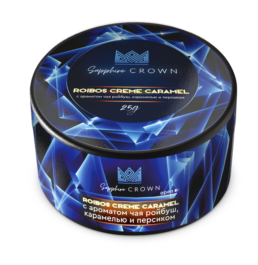 Sapphire Crown с ароматом Roibos Creme Caramel (Чай ройбуш, карамель и персик),  25 гр