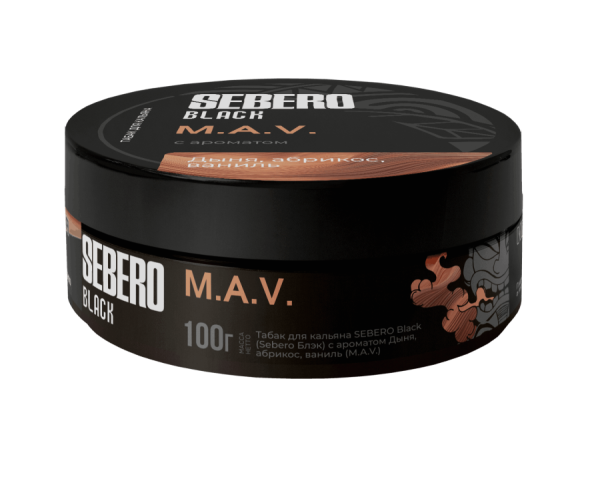 Sebero Black с ароматом Дыня, Абрикос, Ваниль (M.A.V.), 100 гр